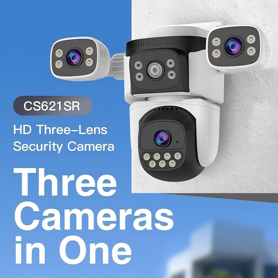 Amazon.com : EVERSECU Triple Lens WiFi PTZ Security Camera